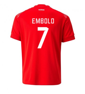 Maillot de foot Suisse Breel Embolo #7 Domicile Monde 2022 Manches Courte